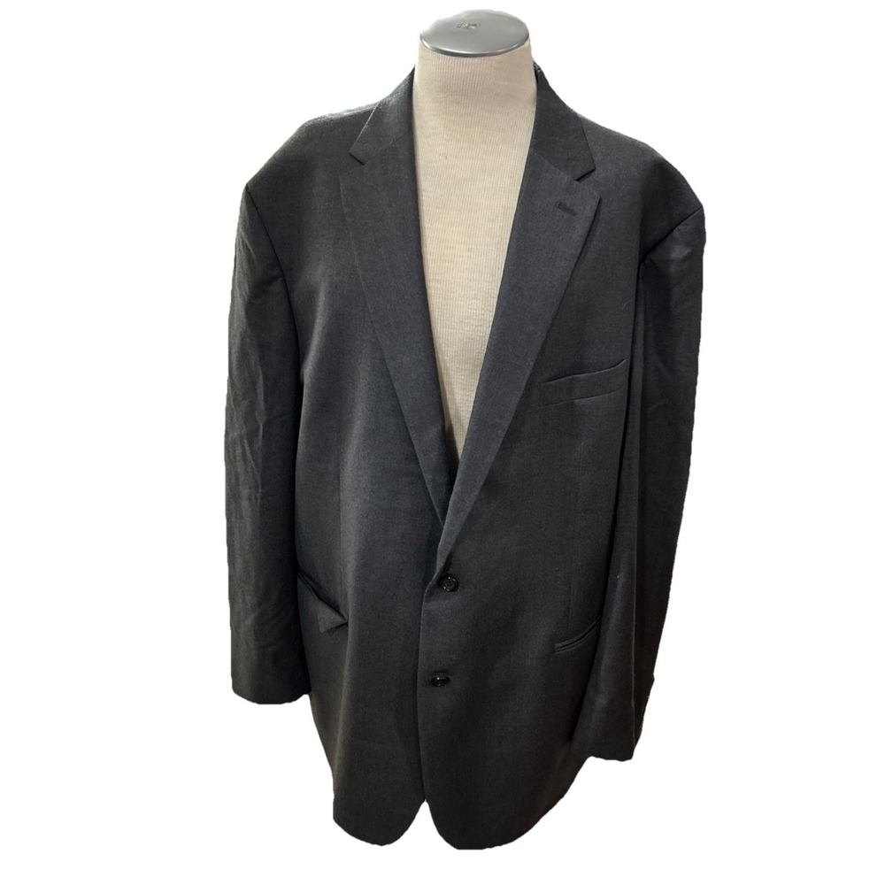 hickey freeman Wool Blazer 54L Mens Grey Suit Jacket Formal